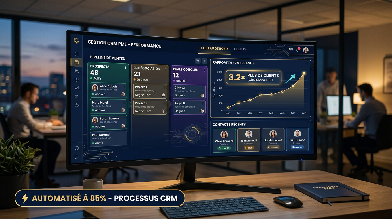 CRM PME Québec 2026 — pipeline de ventes et gestion client automatisée